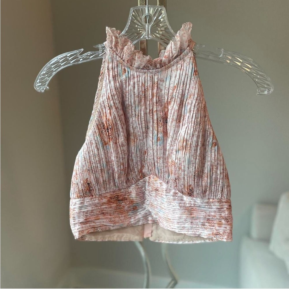 Amur Inka Pink Lace Trimmed Women's Top